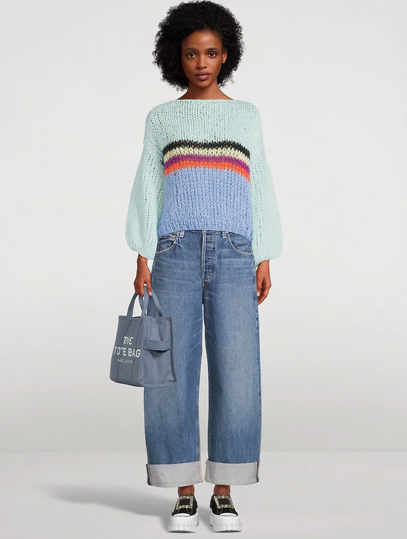 Stripes Galore Mohair-Blend Sweater
