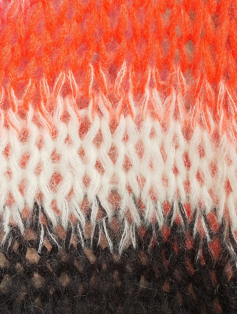 Mohair-Blend Bomber Cardigan
