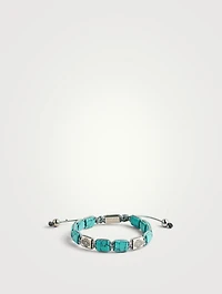 The Dorje Flatbead Collection Turquoise And Silver Bracelet