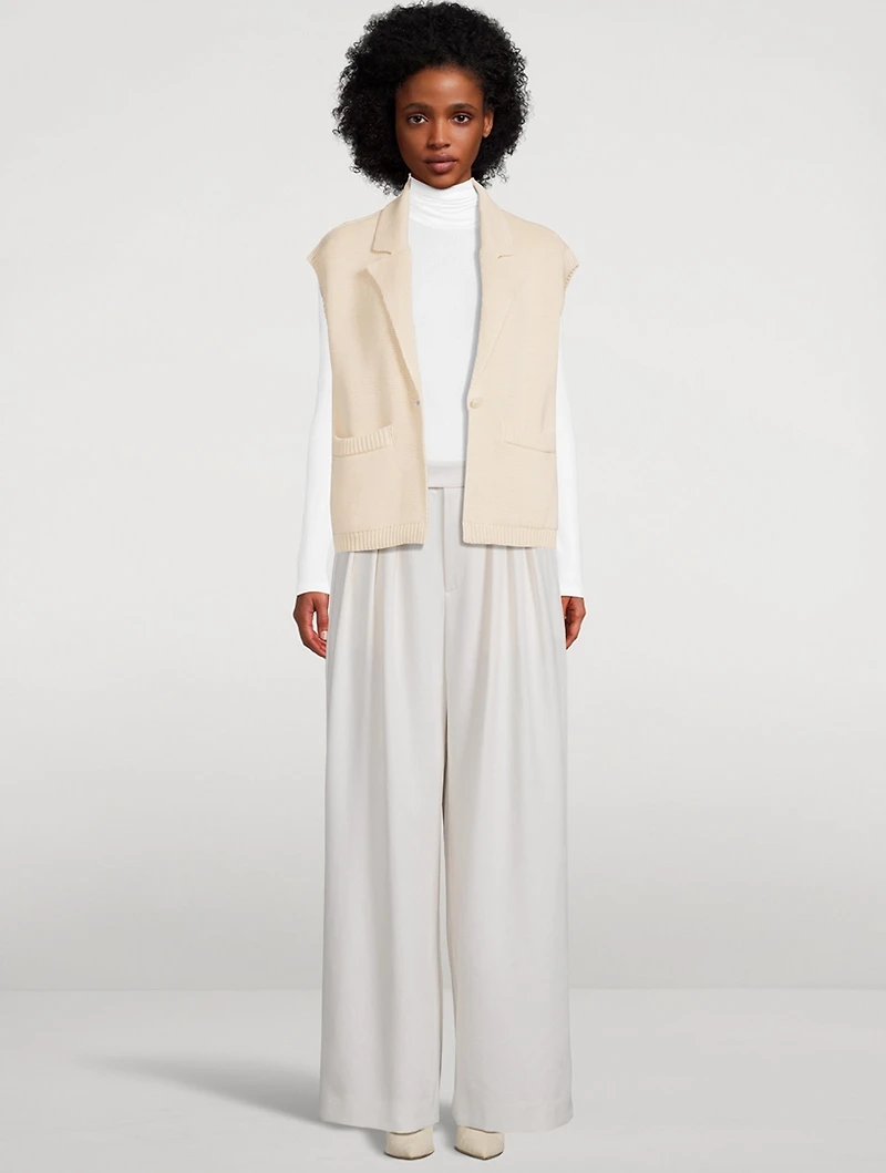 Fine Knit Buttoned Vest