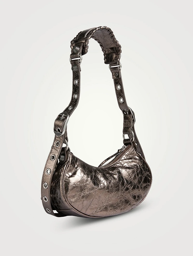 XS Le Cagole Metallic Leather Shoulder Bag