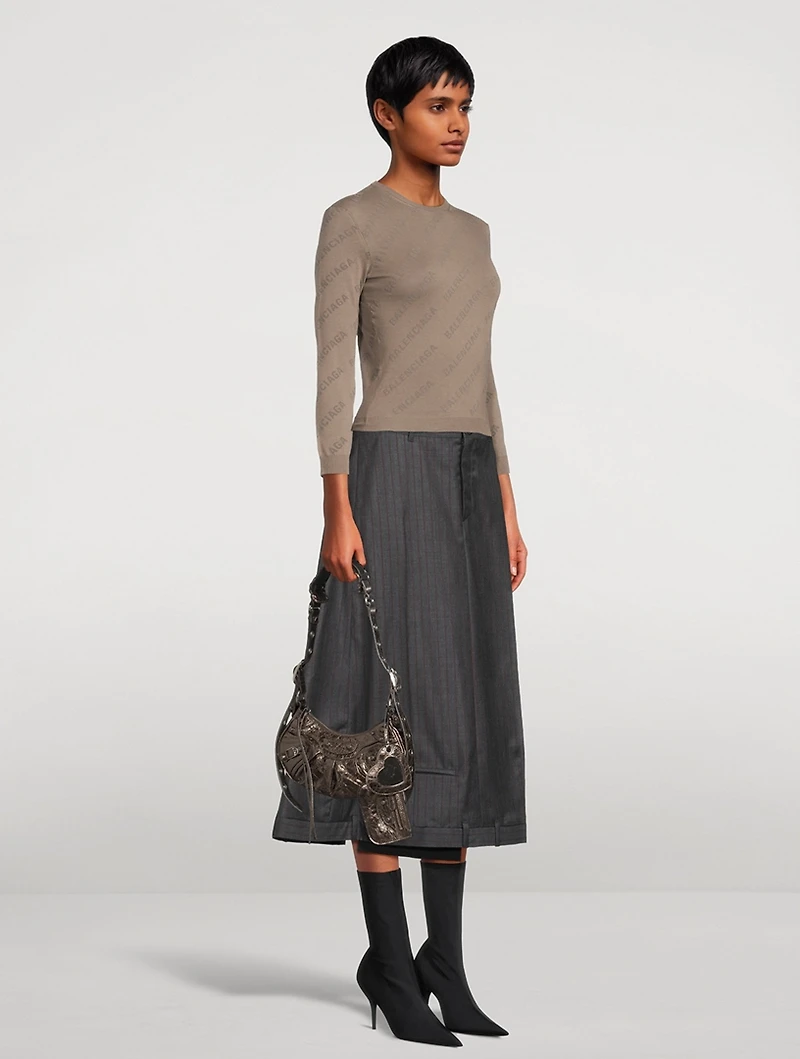 XS Le Cagole Metallic Leather Shoulder Bag