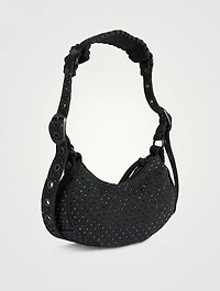 XS Le Cagole Embellished Denim Shoulder Bag