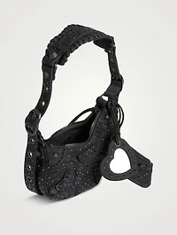 XS Le Cagole Embellished Denim Shoulder Bag