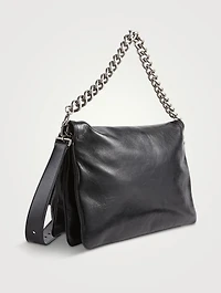 Large BB Leather Shoulder Bag