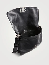 Large BB Leather Shoulder Bag