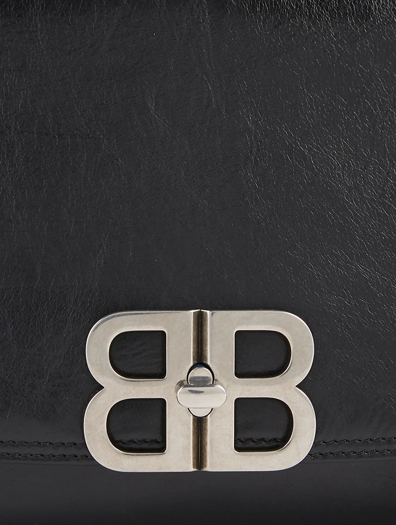 Large BB Leather Shoulder Bag
