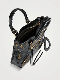 Medium Neo Cagole Croc-Embossed Leather Tote Bag
