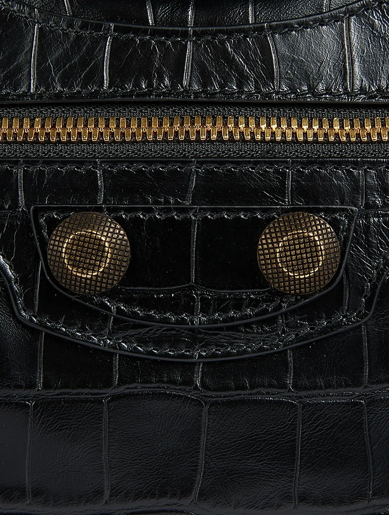 Medium Neo Cagole Croc-Embossed Leather Tote Bag