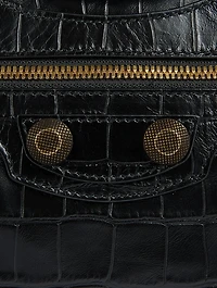 Medium Neo Cagole Croc-Embossed Leather Tote Bag