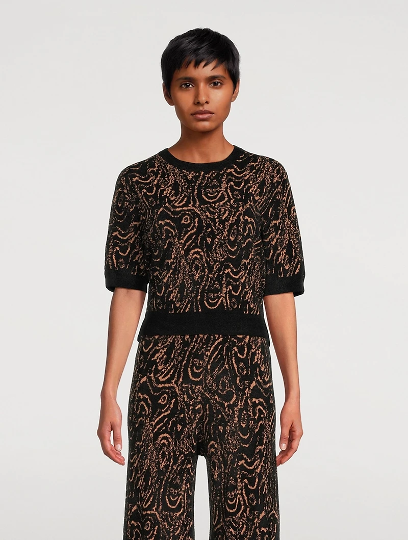 Cavil Jacquard Knit Top