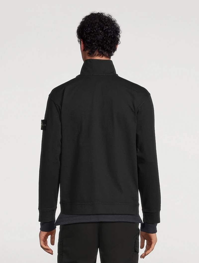 Cotton Zip Sweatshirt