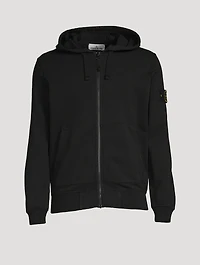 Garment-Dyed Cotton Fleece Zip Hoodie