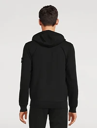 Garment-Dyed Cotton Fleece Zip Hoodie