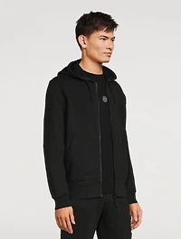 Garment-Dyed Cotton Fleece Zip Hoodie