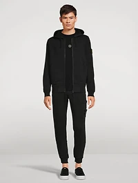 Garment-Dyed Cotton Fleece Zip Hoodie