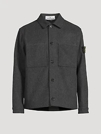 Wool-Blend Overshirt Jacket