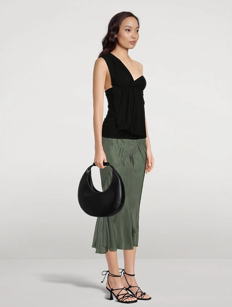 Moon Leather Shoulder Bag