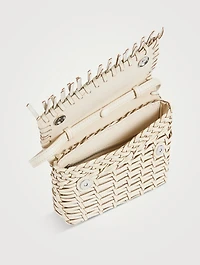 Acute Woven Leather Crossbody Bag