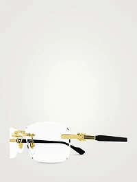 Rectangular Rimless Optical Glasses
