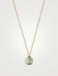 Nudo Pendant Necklace With Prasiolite And Diamonds