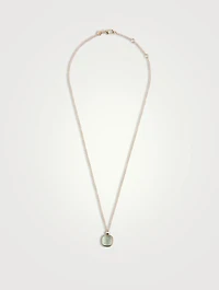 Nudo Pendant Necklace With Prasiolite And Diamonds