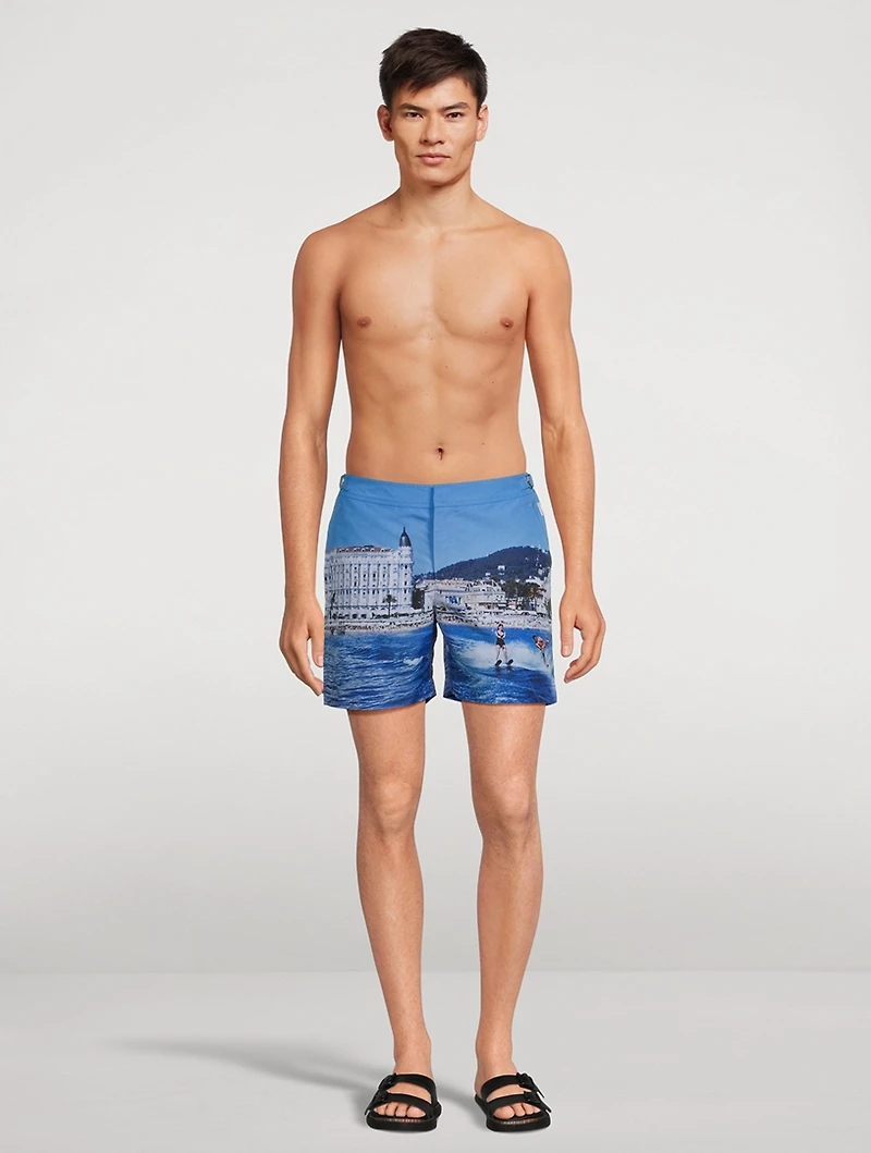 Bulldog Photographic Mid-Length Swim Shorts
