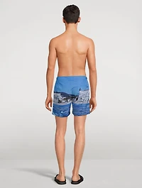 Bulldog Photographic Mid-Length Swim Shorts