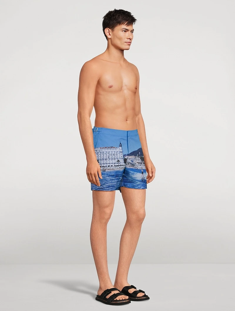 Bulldog Photographic Mid-Length Swim Shorts