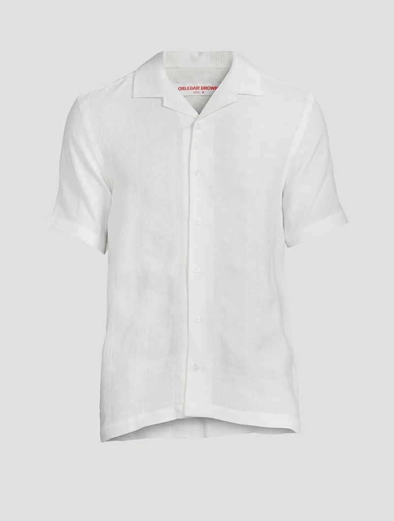 Hibbert Linen Shirt Woven Stripe