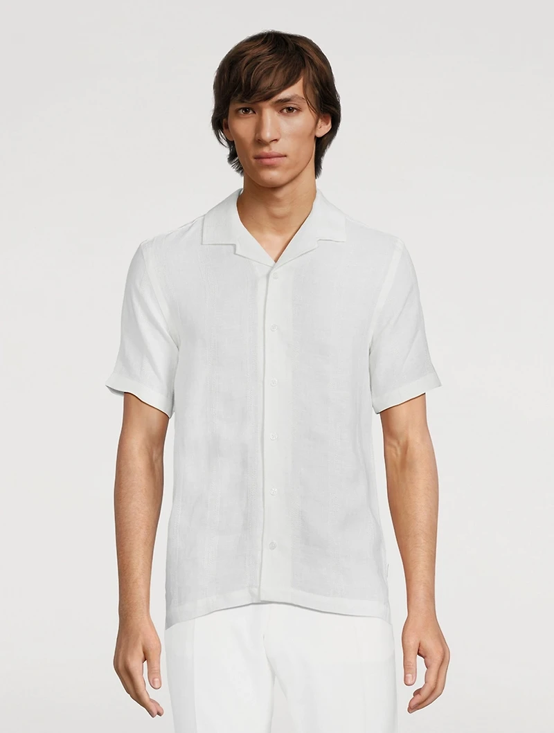 Hibbert Linen Shirt Woven Stripe