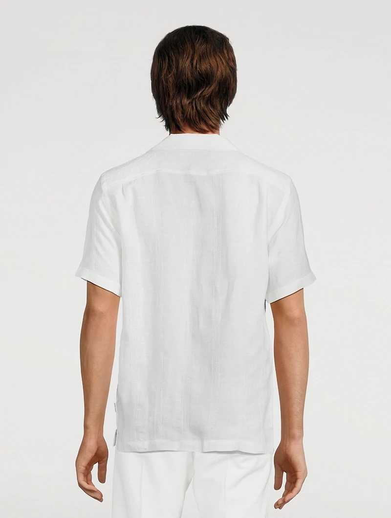 Hibbert Linen Shirt Woven Stripe