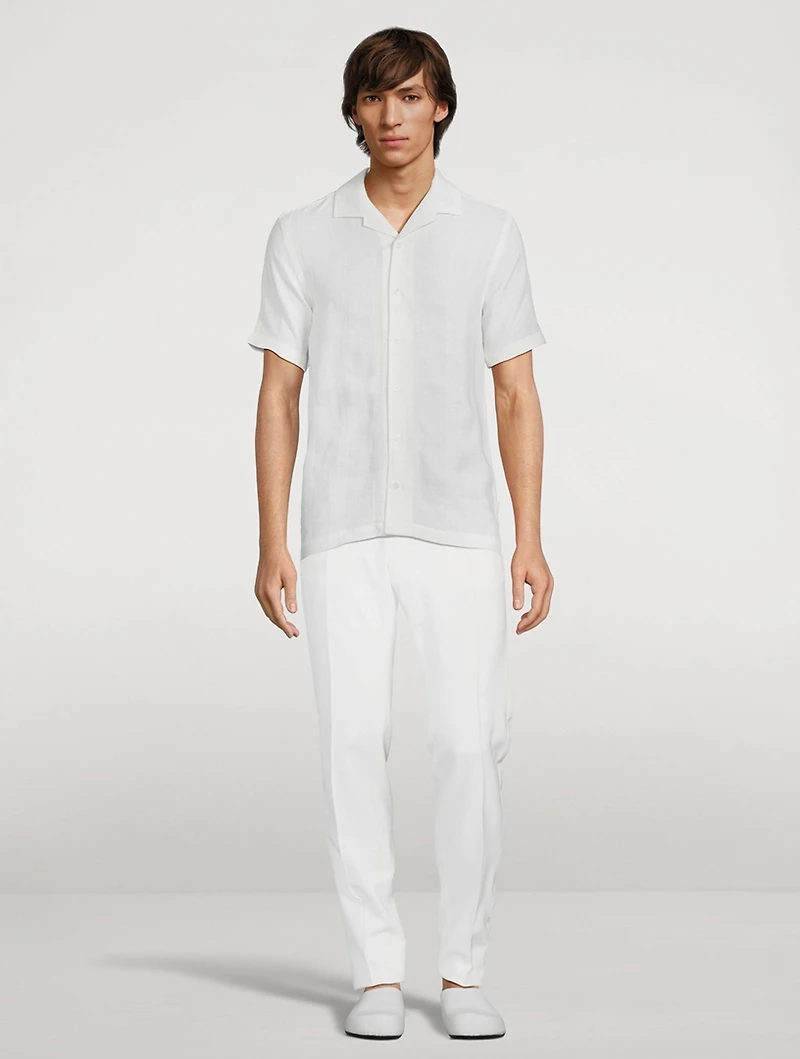 Hibbert Linen Shirt Woven Stripe