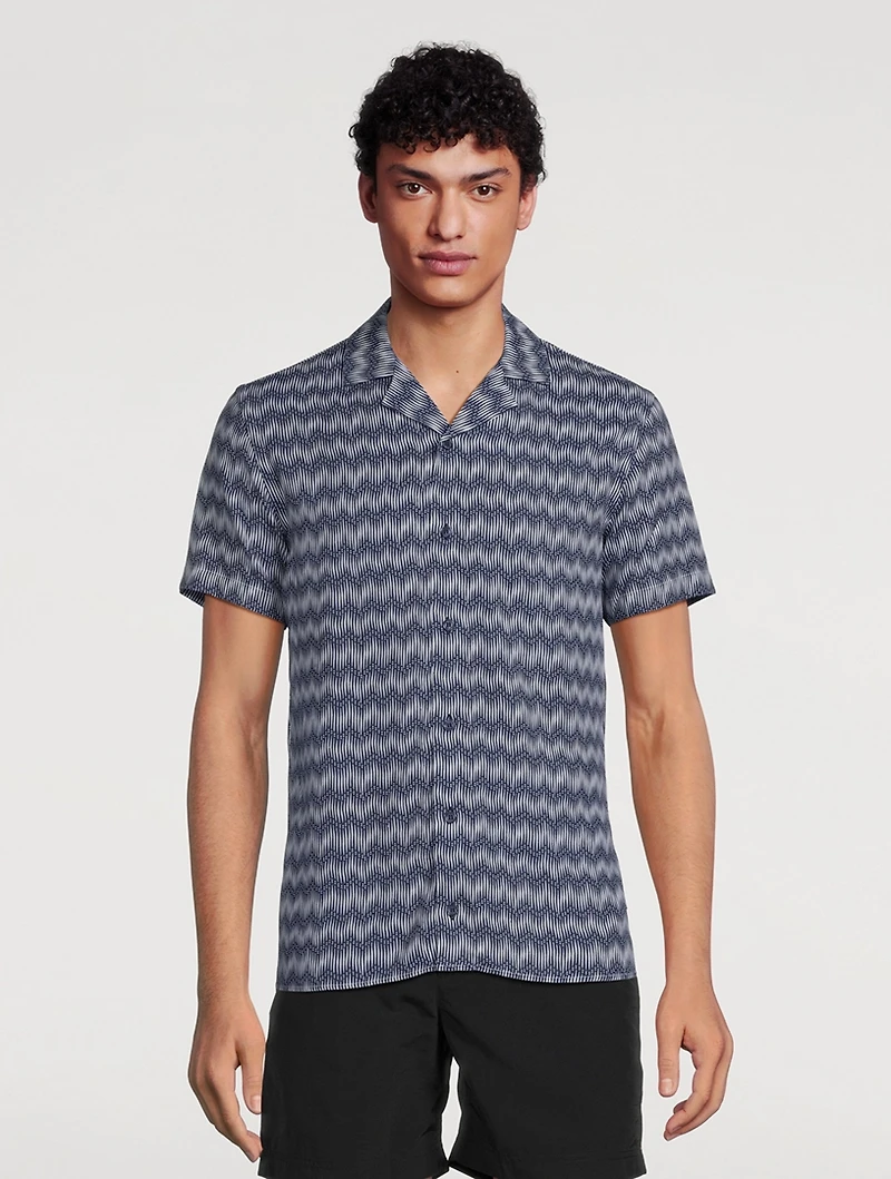 Travis Chevron Capri Collar Shirt