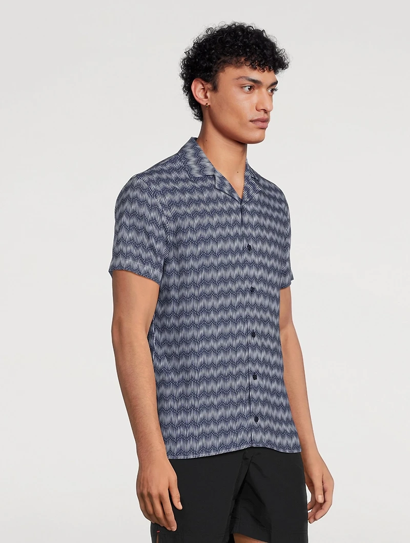 Travis Chevron Capri Collar Shirt