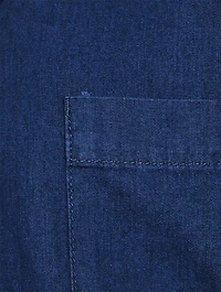 Cotton And Linen Chambray Short-Sleeve Shirt