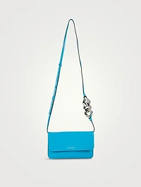 Chain Leather Crossbody Phone Pouch