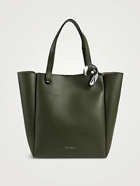Chain Leather Tote Bag