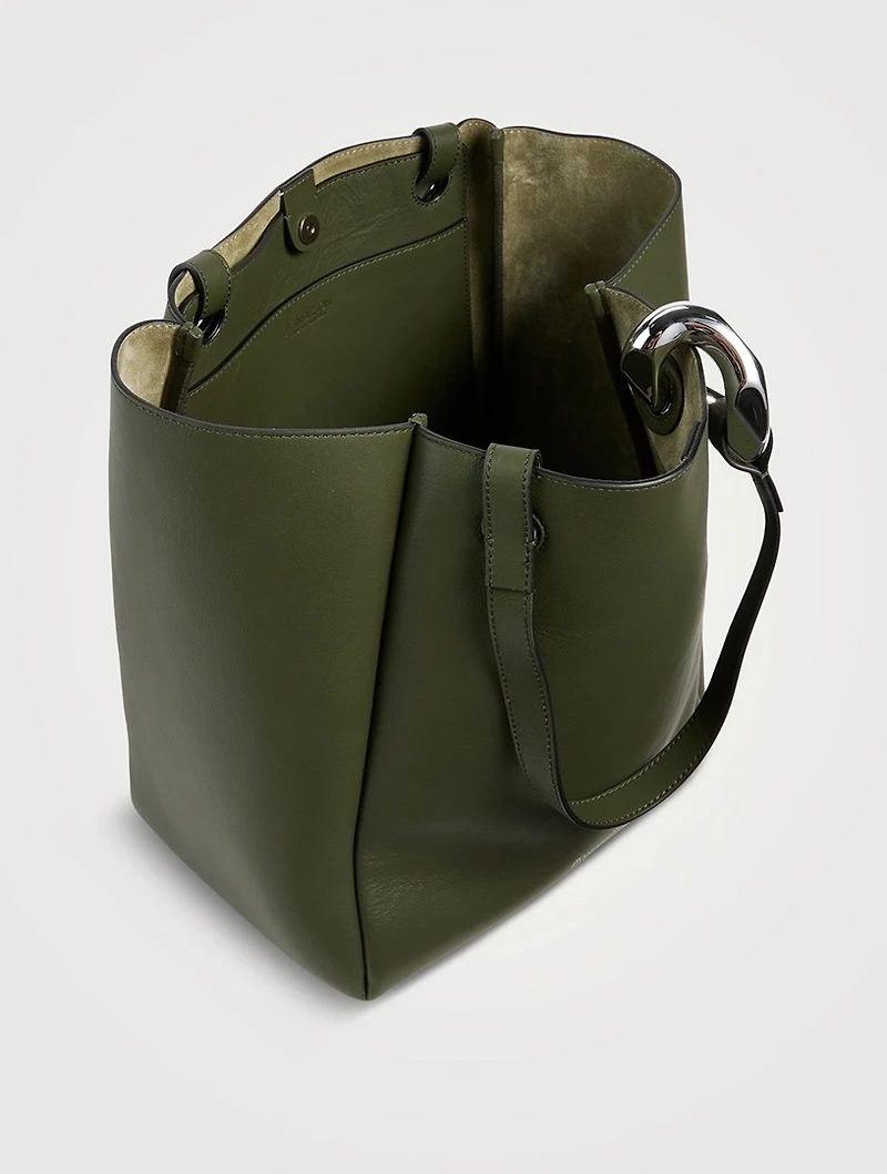 Chain Leather Tote Bag