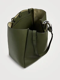 Chain Leather Tote Bag