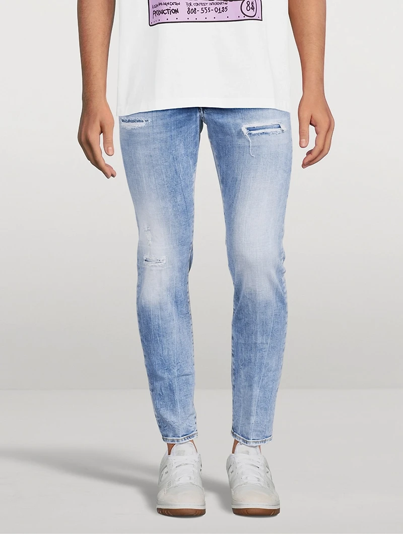 Distressed Skater Skinny Jeans