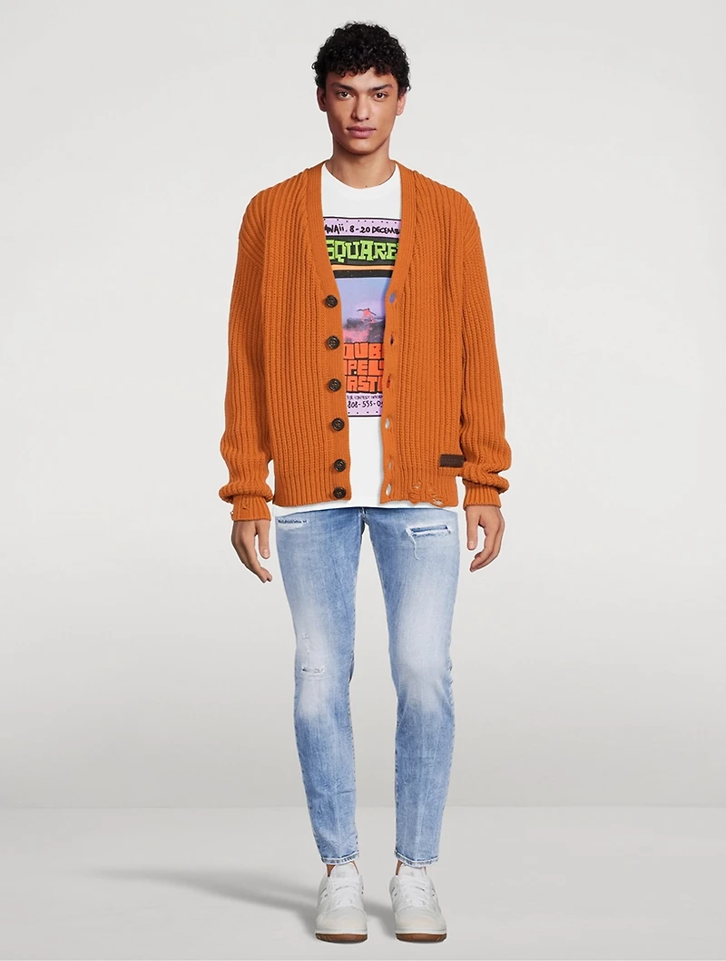 Distressed Skater Skinny Jeans