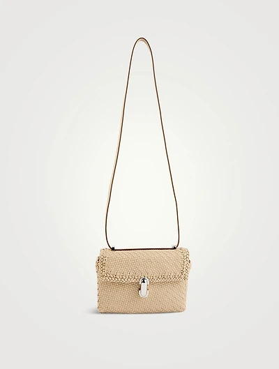 Symmetry Woven Leather Crossbody Bag