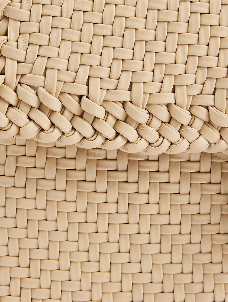 Symmetry Woven Leather Crossbody Bag