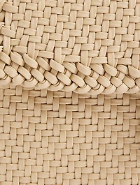 Symmetry Woven Leather Crossbody Bag