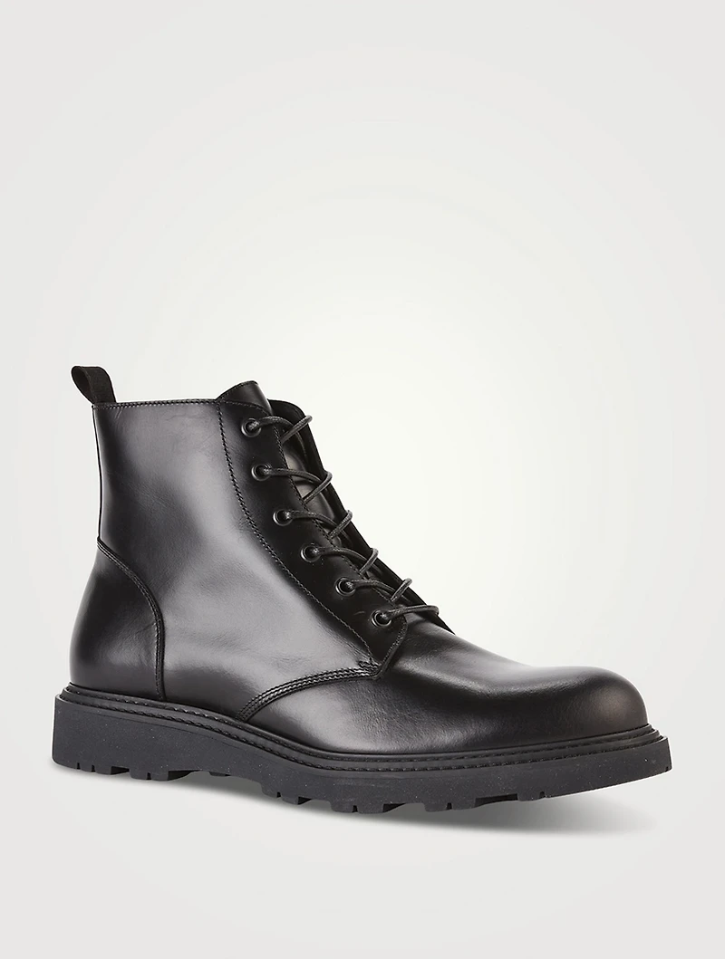 Albie Leather Combat Boots