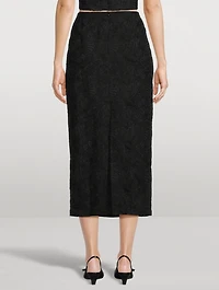 Maeve Embroidered Midi Pencil Skirt