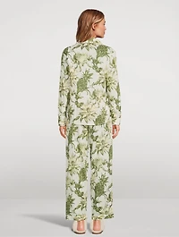 Long Pajama Set Night Bloom Print