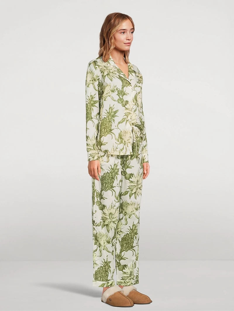 Long Pajama Set Night Bloom Print