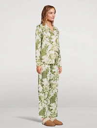 Long Pajama Set Night Bloom Print